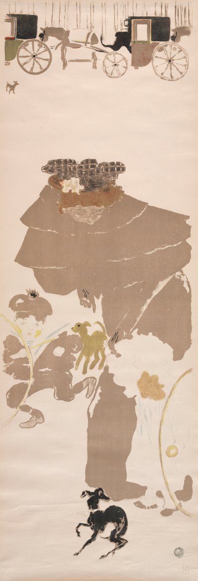Promenáda ošetřovatelek, Frieze of Carriages, 1895. od Pierre Bonnard