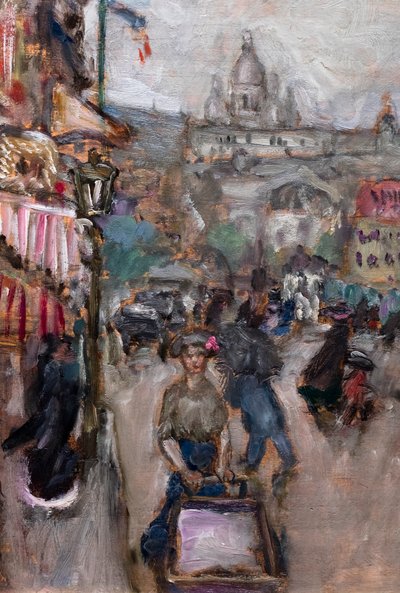 Pařížská krajina aneb Les Batignolles, detail od Pierre Bonnard