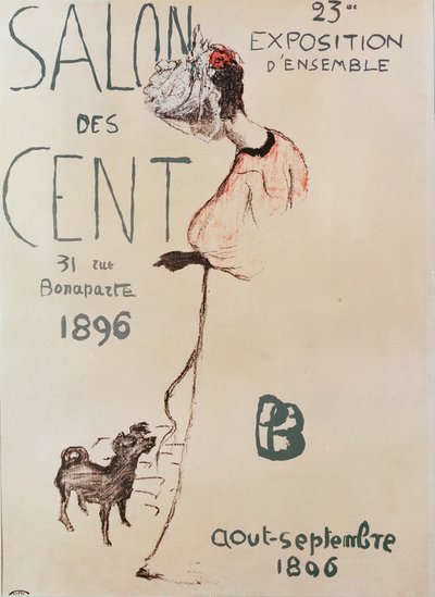 Plakát propagující 23. výstavu Salon des Cent, 1896 od Pierre Bonnard