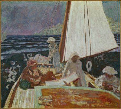 Signac a jeho přátelé na plachetnici od Pierre Bonnard