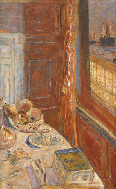 Zátiší s loděmi vidět oknem, c.1906 od Pierre Bonnard