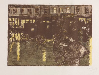 Ulice večer v dešti od Pierre Bonnard