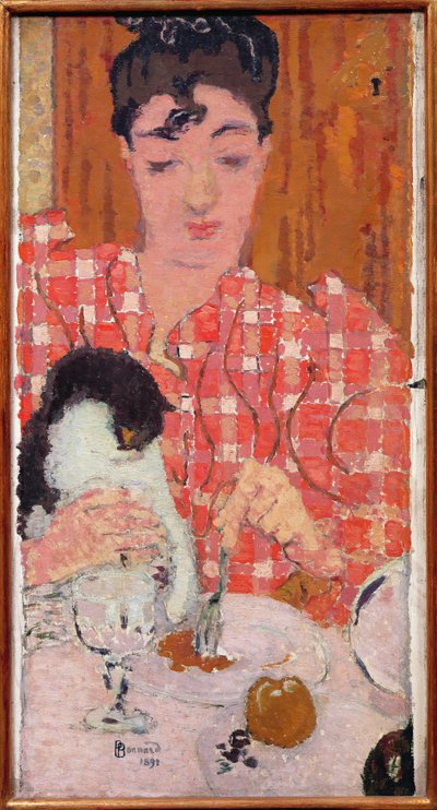 Kostkovaná halenka, 1892 od Pierre Bonnard