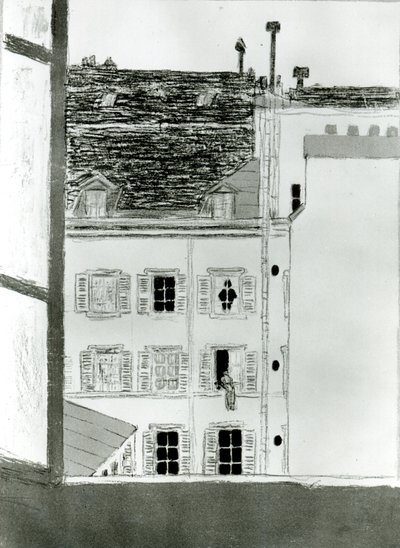 Dům ve dvoře od Pierre Bonnard