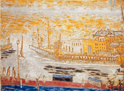 Trouville, odchod z přístavu Obraz Pierra Bonnarda (1867-1947) 1938-1945 Rozměr 77x103 cm Paříž, národní muzeum moderního umění od Pierre Bonnard