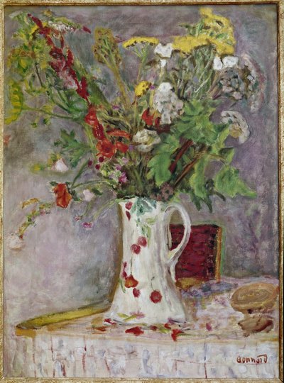 Váza s květinami (olej na plátně od Pierre Bonnard