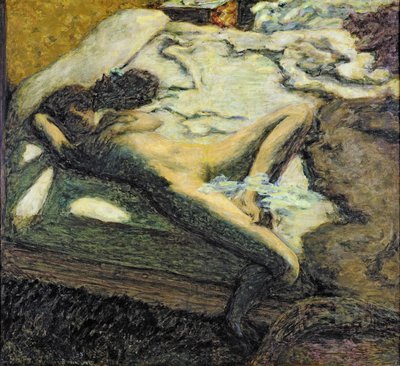 Žena ležící na posteli nebo Indolentní žena od Pierre Bonnard