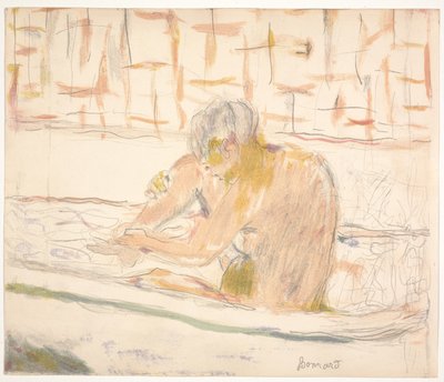 Žena sedí v její vaně od Pierre Bonnard