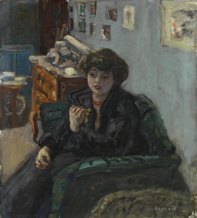 Mladá žena v interiéru, kolem roku 1906 (olej na plátně) od Pierre Bonnard