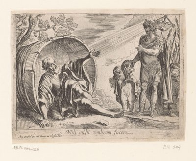 Alexandr Veliký a Diogenes od Pierre Brebiette