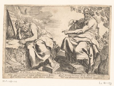 Hérakleitos a Démokritos od Pierre Brebiette