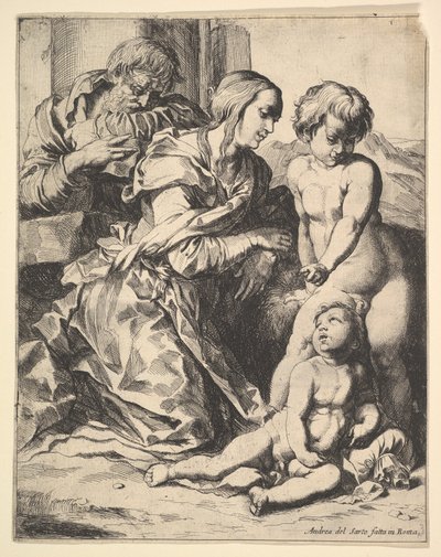 Panna klečící před Kristem, 1610-42. od Pierre Brebiette