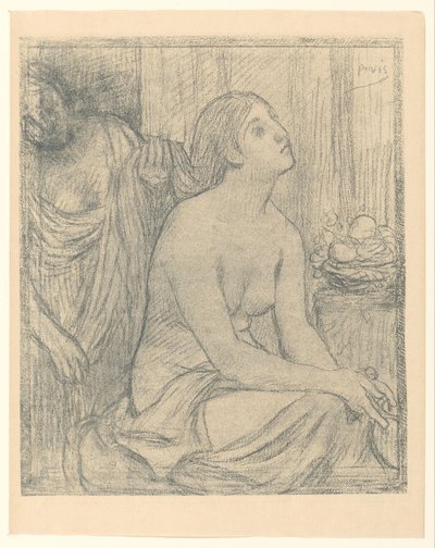 Žena na záchodě od Pierre Cécile Puvis de Chavannes