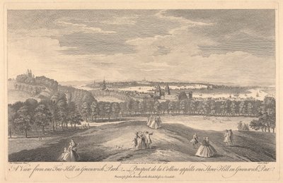 Pohled z One Tree Hill v Greenwich Park od Pierre Charles Canot