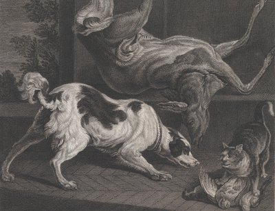 Psi a zátiší, 1778 od Pierre Charles Canot