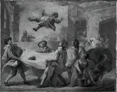 Sancho Panza je hozen do deky, 172324. od Pierre Charles Tremolieres