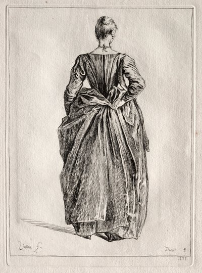 Studie ženy zezadu od Pierre Charles Trémolière