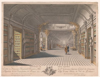 Knihovna opatství Sainte-Geneviève v Paříži Bibliotheque de Sainte Genevieve (název na objektu) od Pierre Claude Delagardette