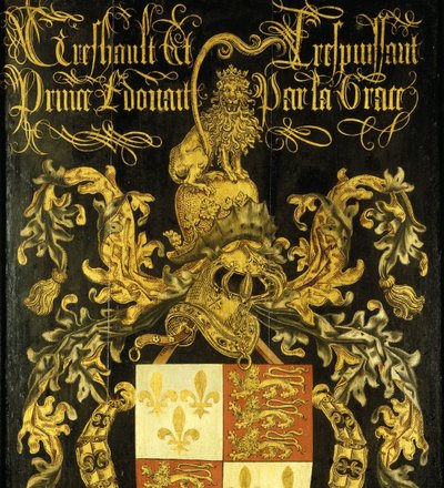 Štít Edwarda IV. (1442-83), anglického krále, ve své funkci rytíře Řádu zlatého rouna od Pierre Coustain (attributed to)