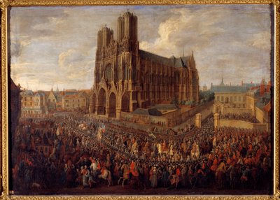 Kavalkáda vedoucí Ludvíka XV. do opatství Saint Remy v Remeši 26. října 1722 Obraz Pierre Denis Martin od Pierre Denis Martin