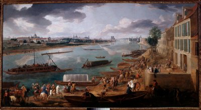 Pohled na Paříž, pořízený z Quai de la Rapee v roce 1716 Malba Pierra Denise Martina (1663-1742) 1716 Sun. 1,7x3,15 m Paříž, Musee Carnavalet od Pierre Denis Martin
