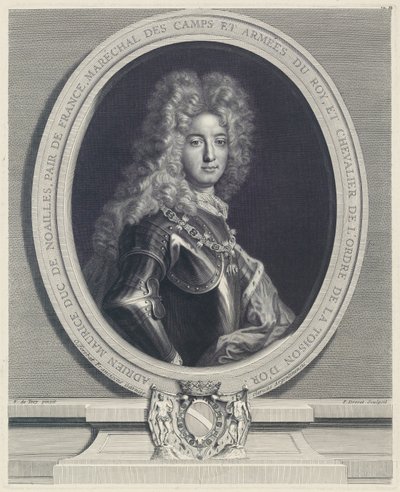 Adrien Maurice, vévoda z Noailles od Pierre Drevet