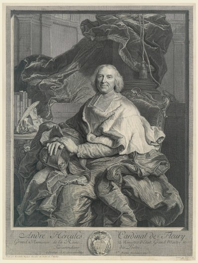 Andre Hercules, kardinál z Fleury od Pierre Drevet