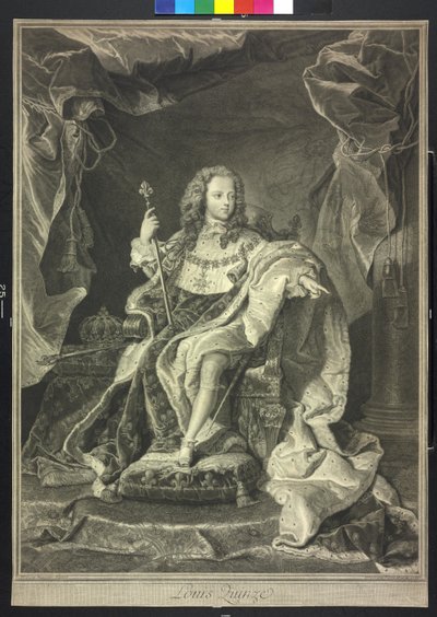 Francouzský král Ludvík XV. od Pierre Drevet