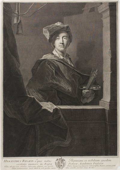 Portrét Hyacinthe Rigaud od Pierre Drevet