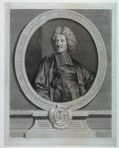Portrét Jeana Paula Bignona, opata svatého Quentina od Pierre Drevet