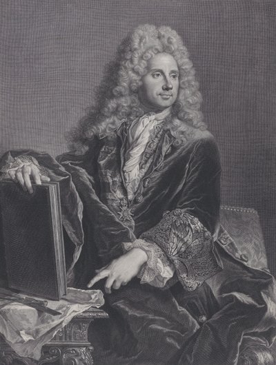 Portrét Roberta de Cotte, 1722. od Pierre Drevet