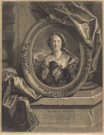 Maria Serre, Mater Hyacint Rigaud od Pierre Drevet after Hyacinthe Rigaud