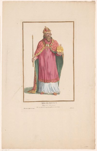Portrét císaře Zikmunda s žezlem a zeměkoule Sigismond (titul na objektu) od Pierre Duflos