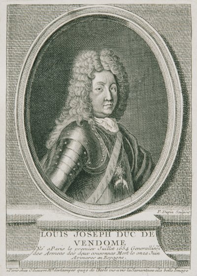 Francouzský generál Louis Joseph Duc de Vendôme od Pierre Dupin