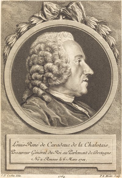 Louis-René de Caradeuc de la Chalotais od Pierre Etienne Moitte after Charles Nicolas Cochin II
