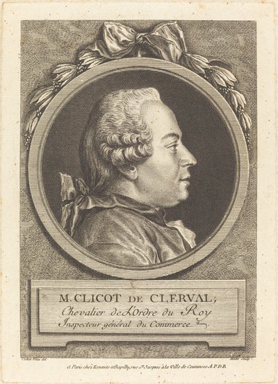 Pane Clicot de Clerval od Pierre Etienne Moitte after Charles Nicolas Cochin II