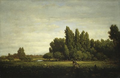 Louka ohraničená stromy, ca. 1845. od Pierre Etienne Theodore Rousseau