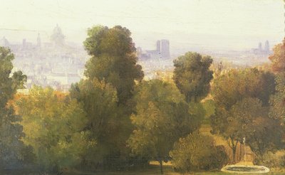 Paříž při pohledu z výšin Belleville, c.1830 od Pierre Etienne Theodore Rousseau