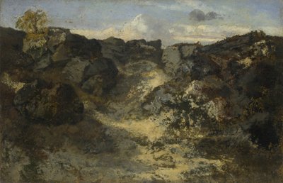 Skalnatá krajina, c. 1840 od Pierre Etienne Theodore Rousseau
