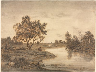 Rybář Le Pêcheur, c. 1840-45. od Pierre Etienne Theodore Rousseau