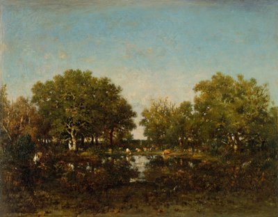 The Pool Memory of the Forest of Chambord, 1839. od Pierre Etienne Theodore Rousseau