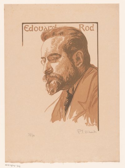 Portrét Édouarda Roda Edouard Rod (titul na objektu) od Pierre Eugène Vibert (signed by artist)