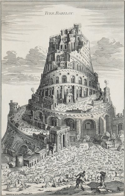 Babylonská věž od Pierre Fourdrinier