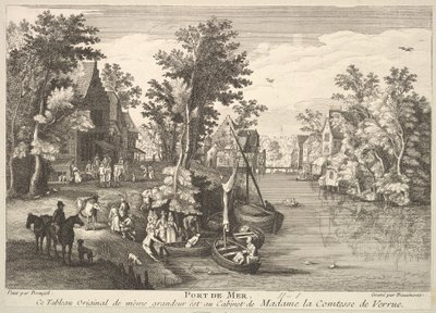 Mořský přístav Port de Mer podle obrazu ve sbírce Madame la Comtesse de Verrue. od Pierre Francois Beaumont