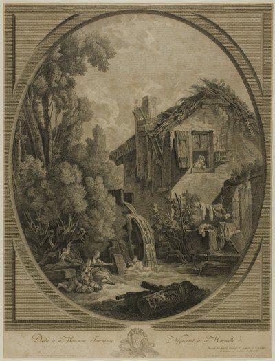 Krajina větrného mlýna od Pierre Francois Laurent