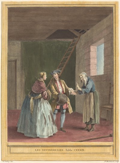 Les devineresses (Věštkyně) od Pierre Francois Martenasie after Jean Baptiste Oudry