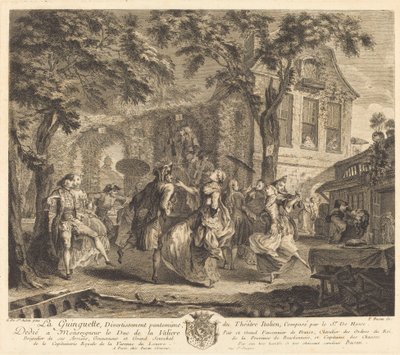 Taverna od Pierre François Basan after Gabriel Jacques de Saint Aubin