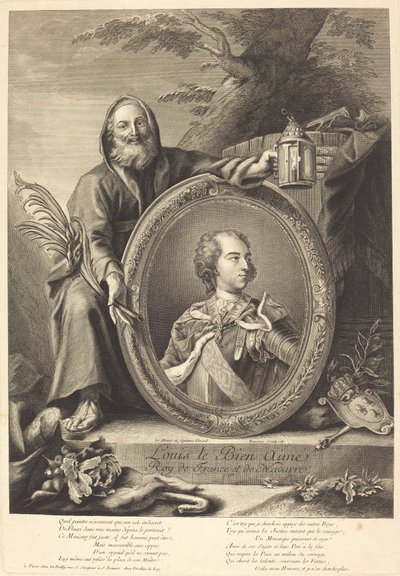 Louis milovaný od Pierre François Basan after Jean Baptiste Lemoyne II