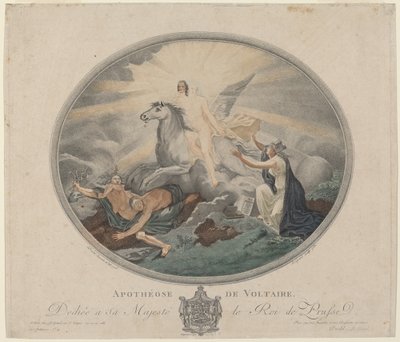 Apotheosis of Voltaire (The Apotheosis of Voltaire) od Pierre François Legrand, after Robert Guillaume Dardel