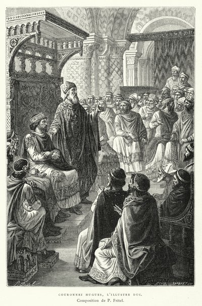 Crown Hugh, slavný vévoda (rytina) od Pierre Fritel